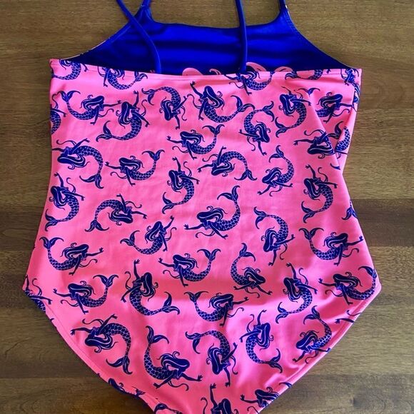 Wonder Nation REVERSIBLE 1 Piece Mermaid Swimsuit - Picture 2 of 7